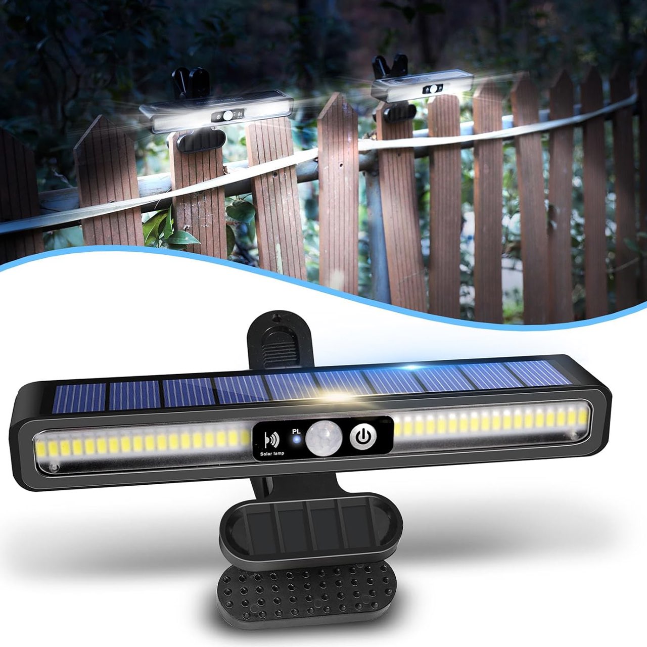 LampClip, zewnętrzna lampa solarna z czujnikiem ruchu